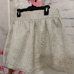 Charlotte Russe Cream Textured Mini Skirt